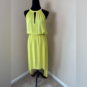 New BCBGMaxAzria Keelie keyhole Halter Hi-Lo Dress Sz M New